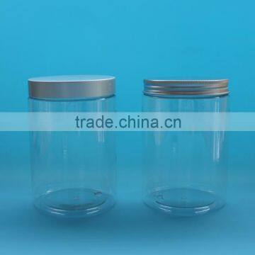 Round Clear 720ml Plastic PET Jars, 720g 24oz Clear PET Plastic Jar With Aluminum Cap photo-2