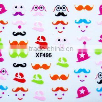 10Pcs Nail Art Water Decal Sticker Transfer Stickers (XF495)HN1806