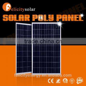 Felicitysolar full power high efficiency 150w mounting roof poly solar panel