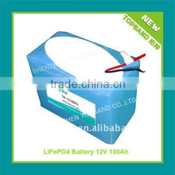 New Arrival High Quality Rechargeable LiFePO4 12V 100Ah Battery for Solar System