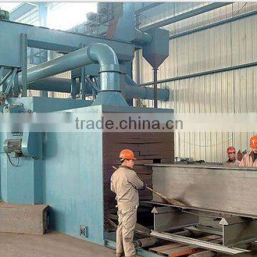Roller conveyor H beam shot blasting machines