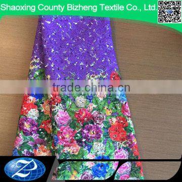 most popular custom digital print fabric cord lace fabric 5 yard                        
                                                                                Supplier's Choice