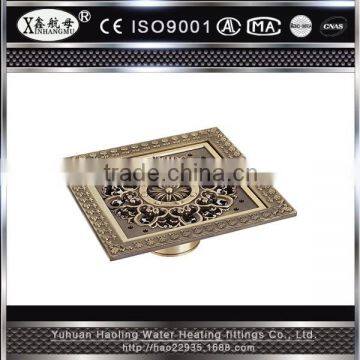 XINHANGMU kitchen floor drain brass anti-odor rectangular floor drain 12*12cm