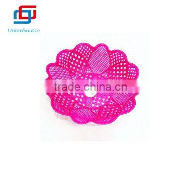 Flower Shaped Rose Red Plastic Fruit Plate