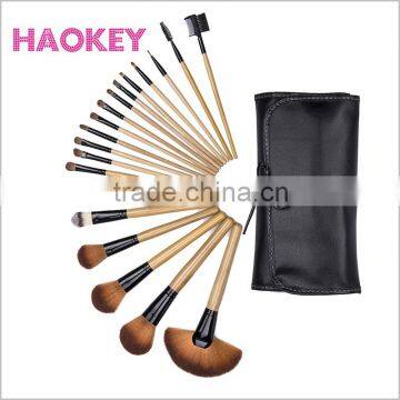 19 Pcs House Hair Natural Wood Ferrule Foundation Makeup Brush photo-4