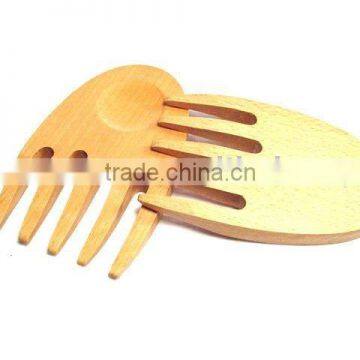 2 in 1 bamboo salad server set