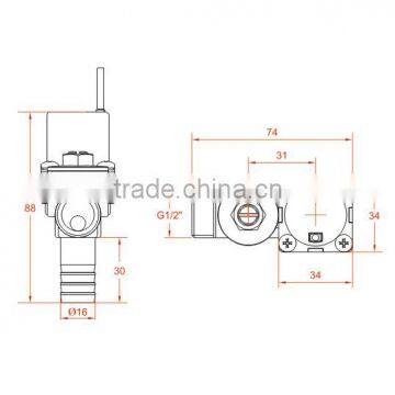 12V DC Toilet Flush Auto Faucet Water Normal Close Control Electric Valve photo-2
