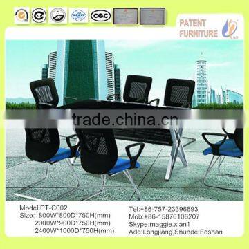 2014 New design conference room tempered glass tables