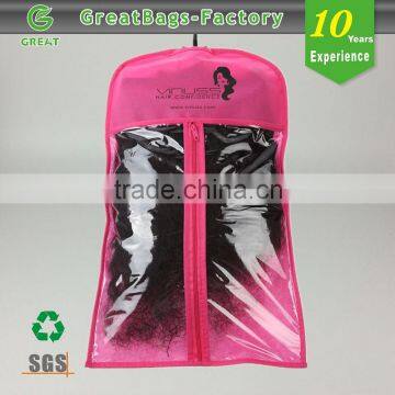 Popular pvc hair extension bag hair weave bag