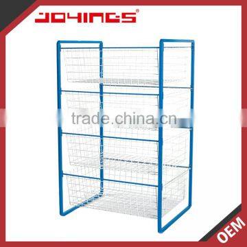 4 Sliding Basket Powder Coating Chrome Wire Shelving