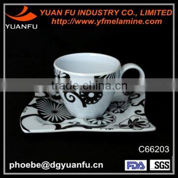 High quality melamine coffee cups and saucers