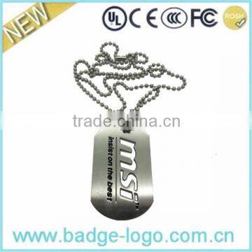 exquisite fashion cut out silver metal dog tag