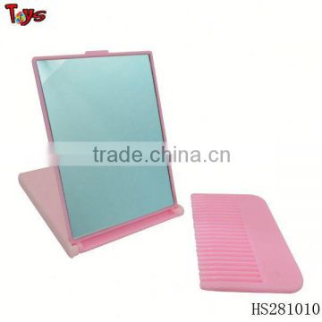 Hot selling plastic traveling comb with mirror