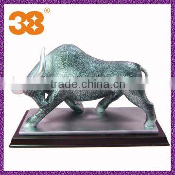 what is sculpture China 2013 Cow Spirit Blunt Day for sale chinese Lucky sculpture wood base