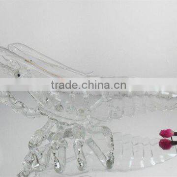 glass prawn wine bottle