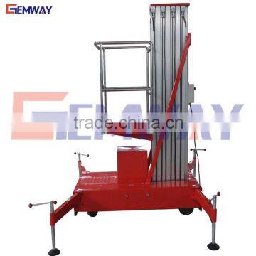 Chinese manufacturer single man verical mast manual platform lift for sale