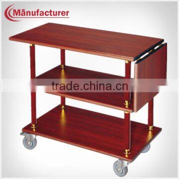 Restaurant Food Wooden Serving Tea Cart/Dining Room Service Trolley