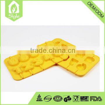 Low MOQ Price 10 Cavities Silicone Lollipop Mould Mold for English Letter Alphabet