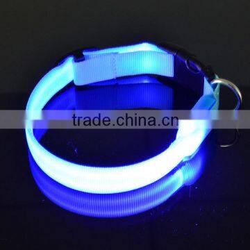 Customize Animal Supplies Good Quality LED Flashing Nylon Webbing Collars