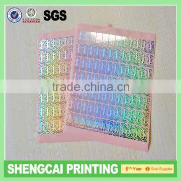 3D security hologram e-liquid labels for paper box packing