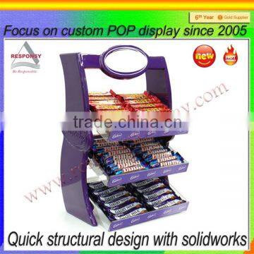 POP retail counter chocalate display stand