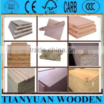 wood grain melamine faced block board/Okoume Block Board/furniture wood blockboard