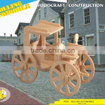 Rolling Automobile - 3D Jigsaw Woodcraft Kit Puzzles