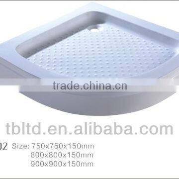 Acrylic shower tray TB-T002,square/secto shower tray with under support,indoor shower tray,good price&quality in Chinese factory