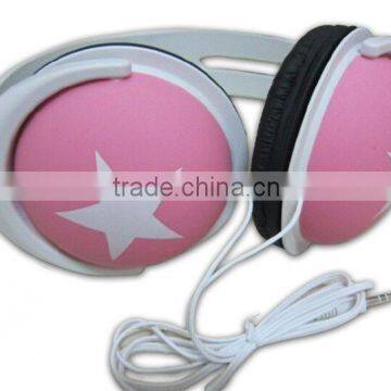 Popular star color oem mp3 stereo headphone wholesale