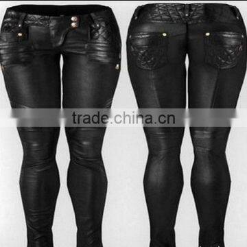 Leather Fashion pant High quality Genuine leather