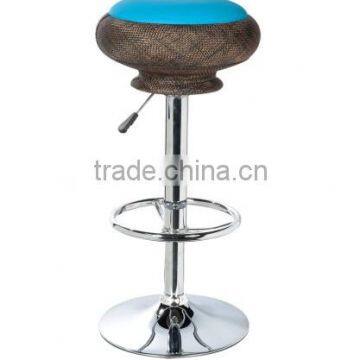 LS-0928-2 new design PU bar stool with backrest and chrome base 002