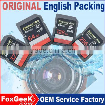 Original Extreme Pro 32GB Class 10 UHS-3 95MB/s Speed Sd SDXC Memory Card 64G 128GB 256GB micro Bulky SD Cards CCTV IP Camera