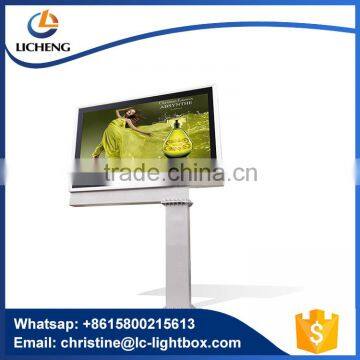 Freestanding light box aluminum double side Display Billboard