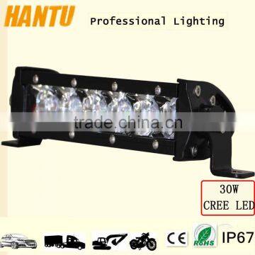 30w led light bar 3D spot beam headlight single row light bar