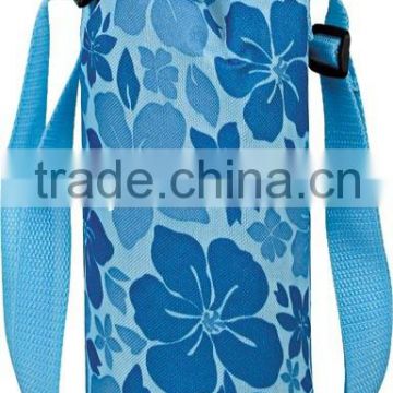 Colorful customizable polyester bag Sports Outdoor Shoulder strap water Bottle Cooler Bag