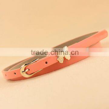 new ultra thin fluorescent color candy-colored butterfly belt,woman belt,lady belt