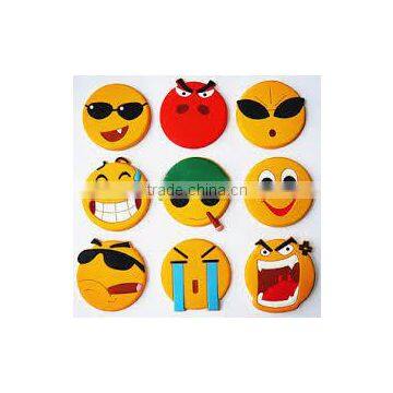 Lovely soft PVC fridge magnet,3d face shape fridge magnet