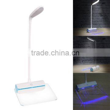 Fashion Design Eye Protection flexible LED Desk Lamp, Rechargeable Readding Led Desk Lamp With Message Board