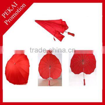 Personalized and Attractive Peach Hearts Bride Umbrella