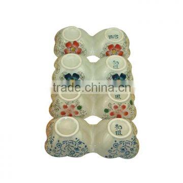 Painting Double Japanese Bowl Ceramic photo-2