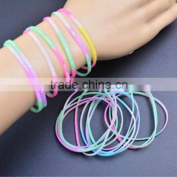 Wholesale Colorful Kids Wristband, Custom Elastic Silicone Bracelet Cheap photo-2