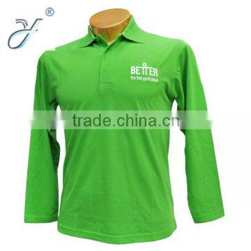 Customized Cotton Long Sleeve Polo Shirt Polo Workwear