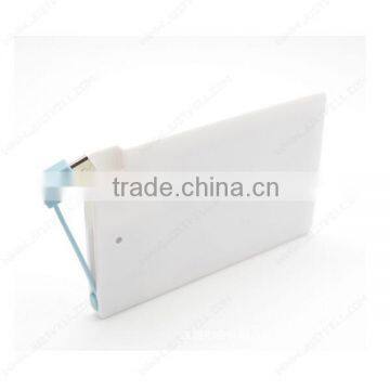 Portable credit card power bank external ultra slim credit card power bank