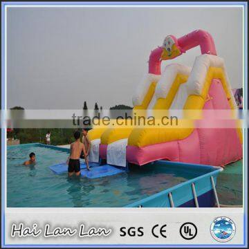 2015 china wholes large inflatable pool slide for children