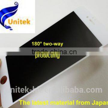 Two-way Privacy Protecting tempered glass for mobile phone 2.5D Gorilla glass silk printing white/black For Iphone 6/6Plus white