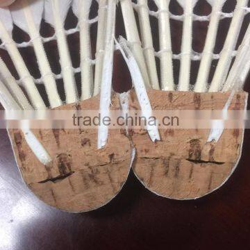 super high quality whole natural cork head goose feather badminton shuttlecock