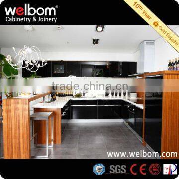 High Gloss Black Kitchen Cabinet