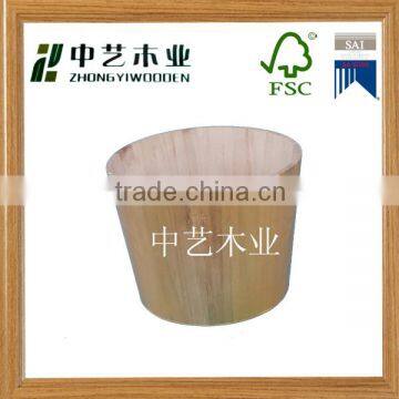 Home Decor Antique Primitive Wood Wooden Snack Bucket photo-5