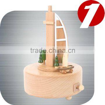 Handmade Sailing wooden Gift Nature Music Boxes