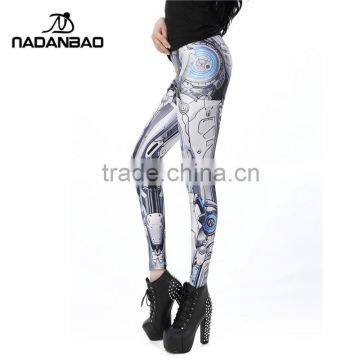New Arrival Design MECHA CosPlay ROBOT Comic Cartoon Printed Leggins Women Leggings photo-2